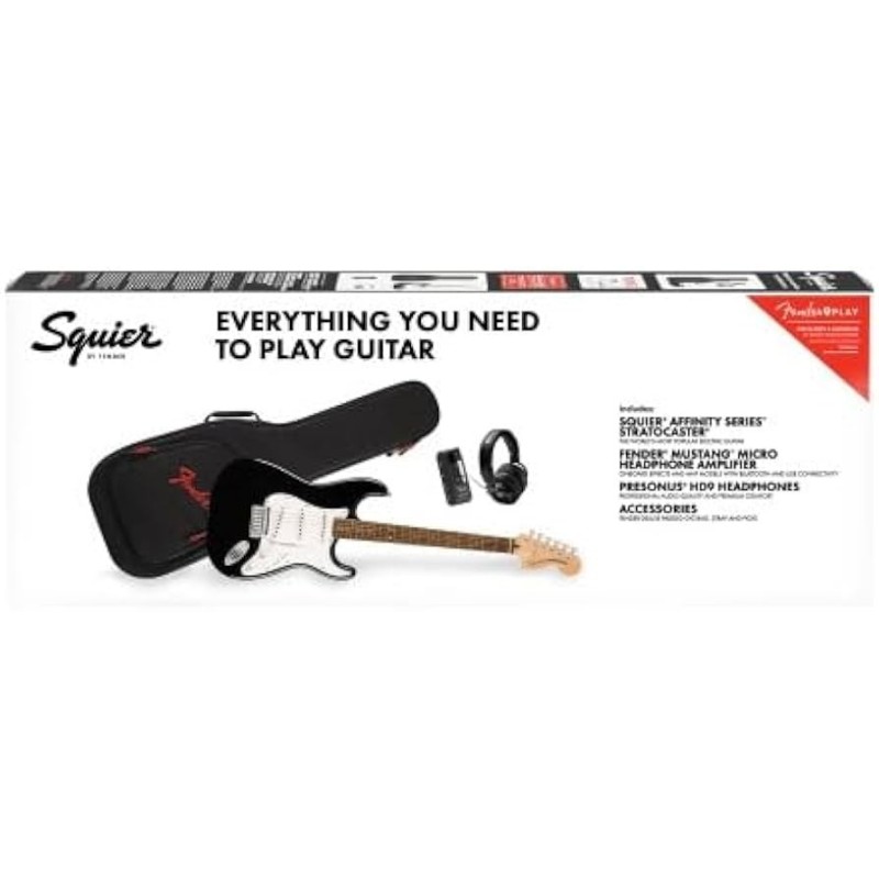 0372873106 Squier by Fender Affinity Stratocaster Mustang Micro Pack Black
