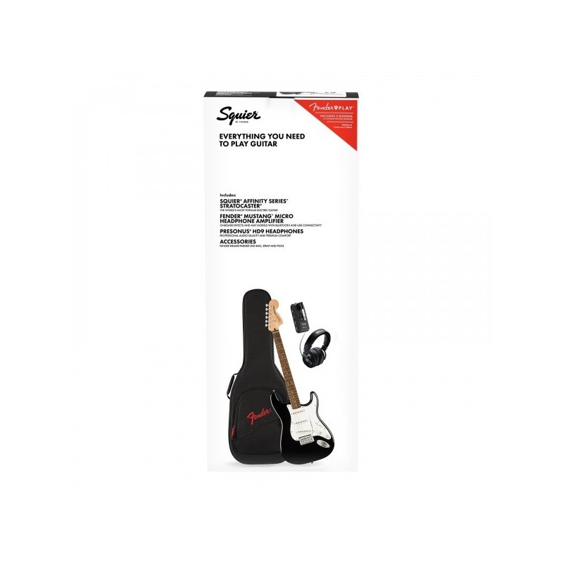 0372873106 Squier by Fender Affinity Stratocaster Mustang Micro Pack Black