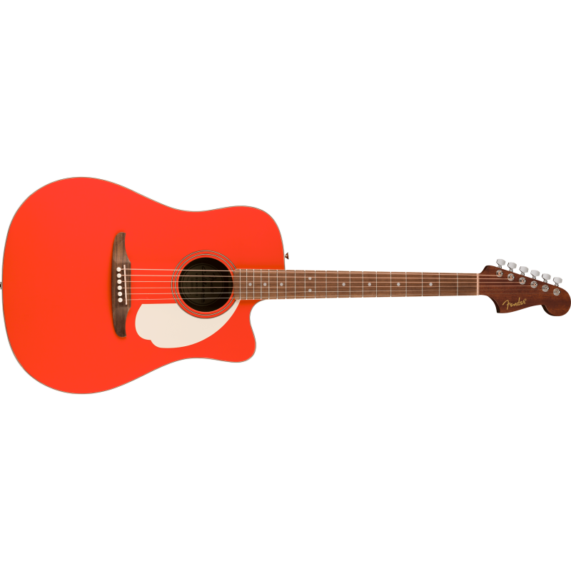 0974221540 Fender California Standard Redondo CE IPG Fiesta Red Guitarra Electroacústica