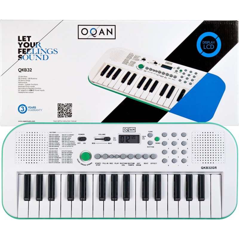 738246 Oqan QKB32 GR teclado Verde	