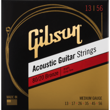 Gibson Juego de Cuerdas Acústica 80 20 Bronze Medium 13-56
