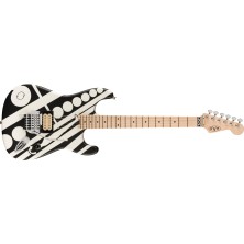 EVH Striped Series Circles Guitarra Eléctrica White and Black