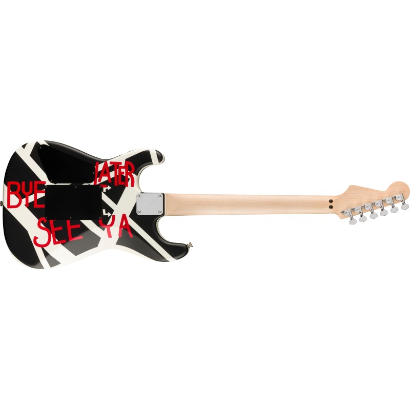 5107902386 EVH Striped Series Circles Guitarra Eléctrica White and Black