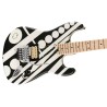 EVH Striped Series Circles Guitarra Eléctrica White and Black