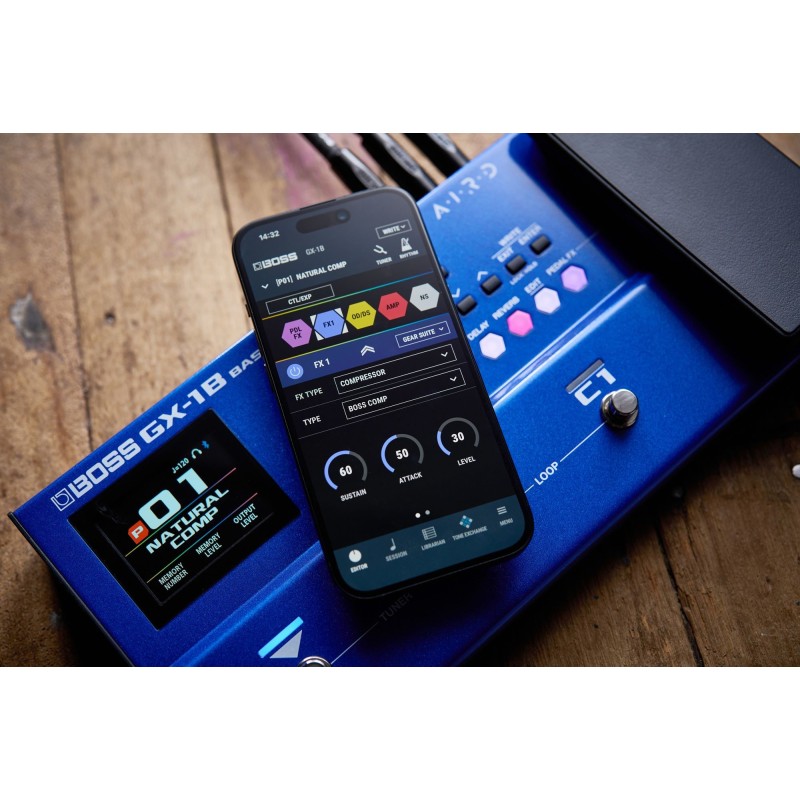 GX-1B Boss GX-1B Pedalera Multiefectos Bajo Eléctrico