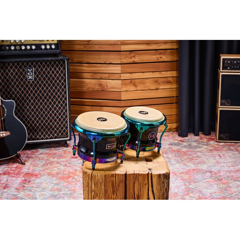 733839 Meinl S400PBK Spectrum Series Bongós 7" y 8 1/2" Phantom Black