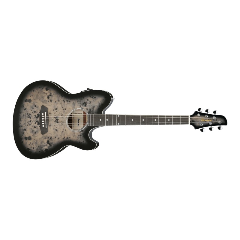 TCY10PABKB Ibanez TCY10PA-BKB Guitarra Electroacústica Transparent Brown Black Burst High Gloss