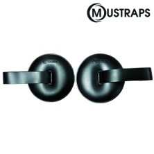 Mustraps Correa para platos de Piel de Vacuno grueso negra