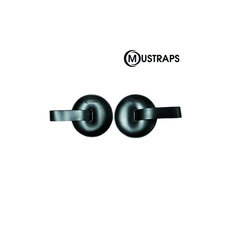 KELL-MSTRPLAT Mustraps Correa para platos de Piel de Vacuno grueso negra