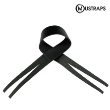 KELL-MSTRPLAT Mustraps Correa para platos de Piel de Vacuno grueso negra