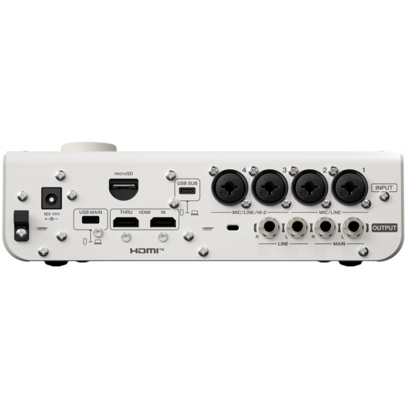 VHY9810 Yamaha URX44V W Interface de Audio y Video Blanca