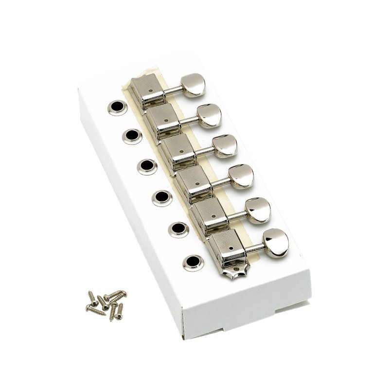 FEND-0992040002 Fender American Vintage Stratocaster/Telecaster Tuning Machines Left-Handed (Nickel) (6)