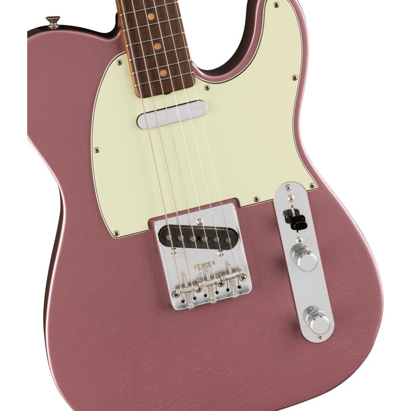 0148090366 Fender LTD Vintera II Road Worn '60s Telecaster RW, Burgundy Mist Metallic Guitarra Eléctrica