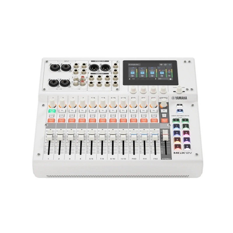 VHY9550 Yamaha MGX12V W Mesa de Mezclas Digital + Interfaz de Video Blanca