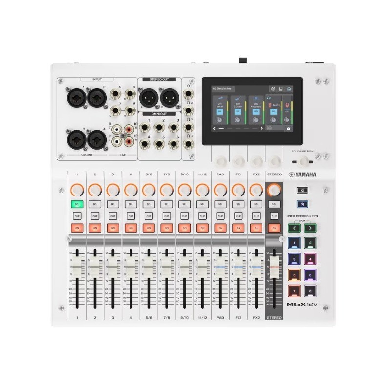 VHY9550 Yamaha MGX12V W Mesa de Mezclas Digital + Interfaz de Video Blanca