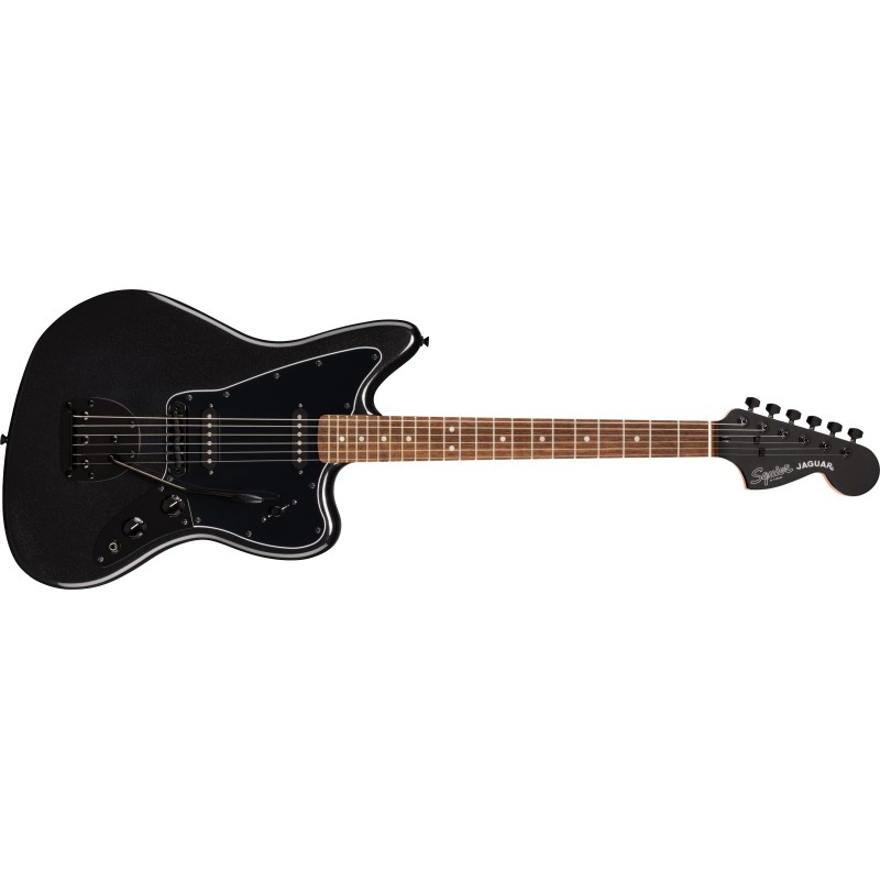 0378401965 Squier FSR Affinity Jaguar, Metallic Black Guitarra Eléctrica