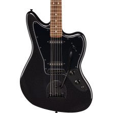 0378401965 Squier FSR Affinity Jaguar, Metallic Black Guitarra Eléctrica
