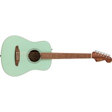 Fender California Standard Redondo Mini Surf Green Funda Incluída Guitarra Acústica