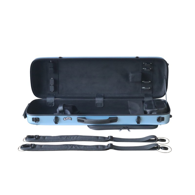 ESVIARDYRBC Estuche violín Artist Dynamic policarbonato rectangular 4/4 Sky blue Azul cielo