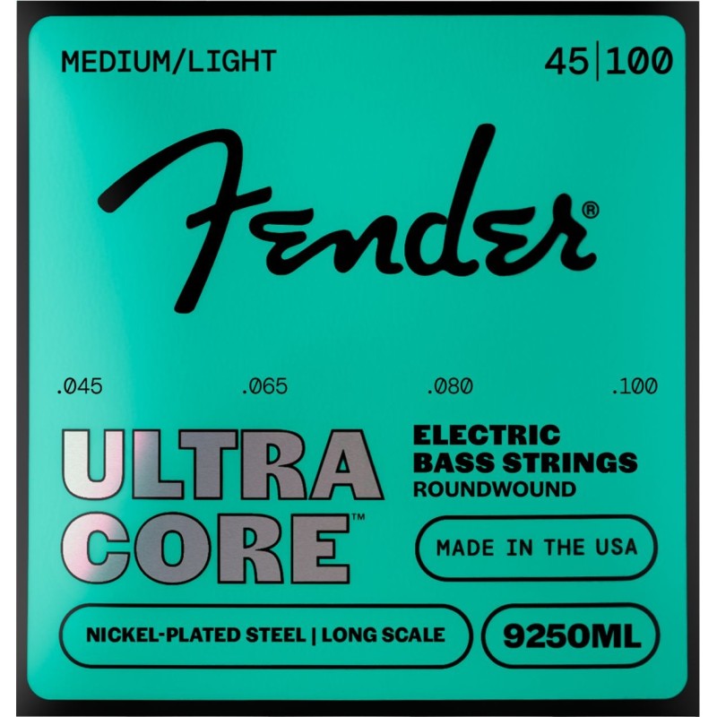 0737250505 Fender 9250 Ultracore Nickel Plated Steel Ball End 9250ML Gauges .045-.100 Cuerdas Bajo Eléctrico