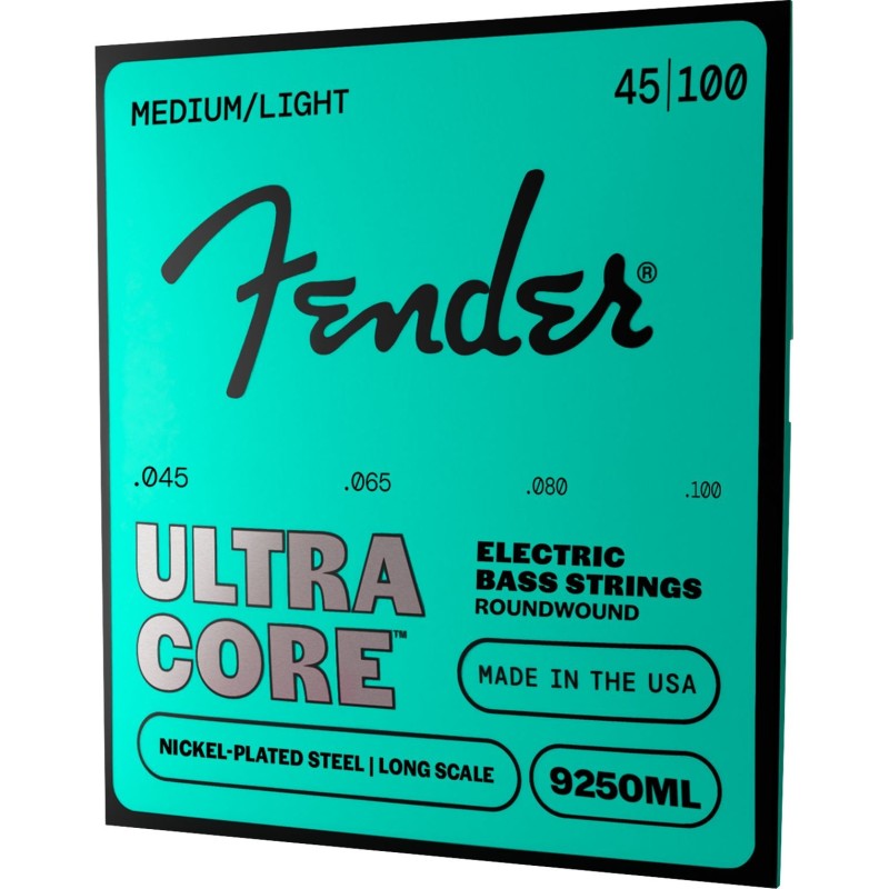 0737250505 Fender 9250 Ultracore Nickel Plated Steel Ball End 9250ML Gauges .045-.100 Cuerdas Bajo Eléctrico