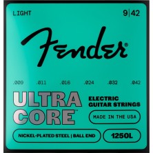 Fender 1250 Ultracore Nickel Plated Steel Ball End 1250L Gauges .009-.042 Cuerdas Guitarra Eléctrica