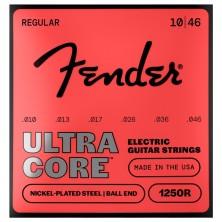 Fender 1250 Ultracore Nickel Plated Steel Ball End 1250R Gauges .010-.046 Cuerdas Guitarra Eléctrica