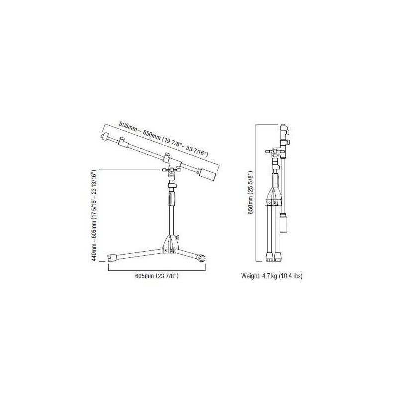 MS736LBK Tama MS736LBK Low Boom Soporte Micro Negro