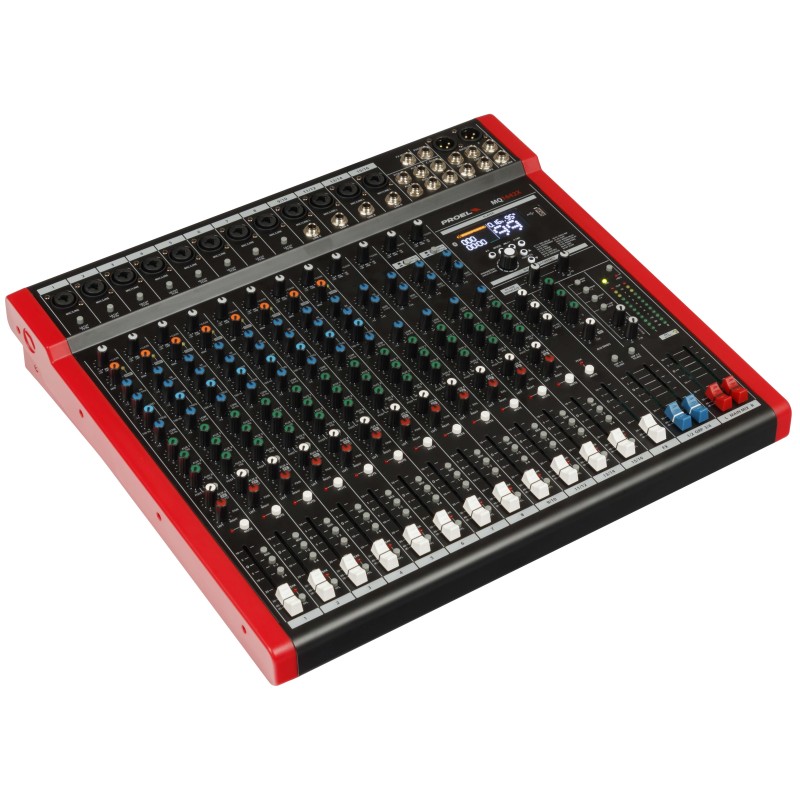MQ1642X Proel MQ1642X Mezclador Compacto de 16 Canales con 4 Buses, DSP de Efectos, USB y Bluetooth
