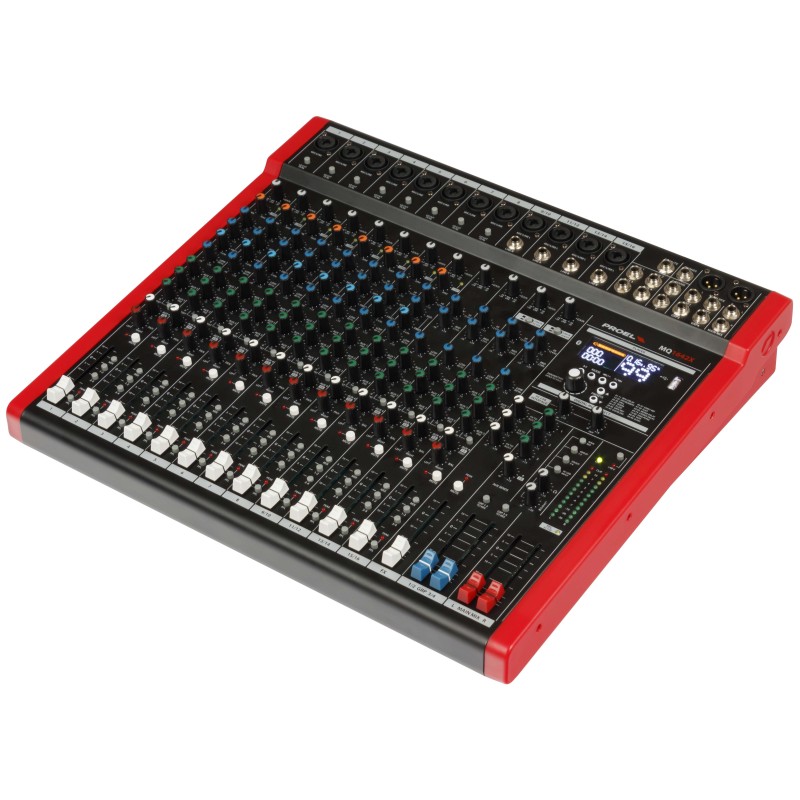 MQ1642X Proel MQ1642X Mezclador Compacto de 16 Canales con 4 Buses, DSP de Efectos, USB y Bluetooth