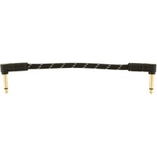 0990820074 Fender Deluxe Series Instrument Cables Angle/Angle 15cm Black Tweed