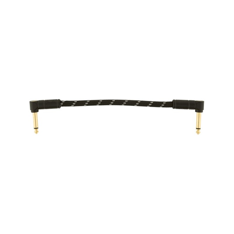 0990820074 Fender Deluxe Series Instrument Cables Angle/Angle 15cm Black Tweed