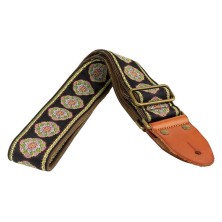 KELL-GST-1280-9 Gaucho GST-1280-9 Correa Auténtico Deluxe Tradicional 50mm Hebilla latón BK/GN