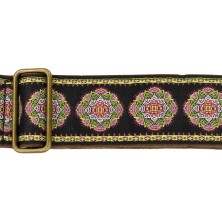 KELL-GST-1280-9 Gaucho GST-1280-9 Correa Auténtico Deluxe Tradicional 50mm Hebilla latón BK/GN