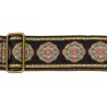Gaucho GST-1280-9 Correa Auténtico Deluxe Tradicional 50mm Hebilla latón BK GN