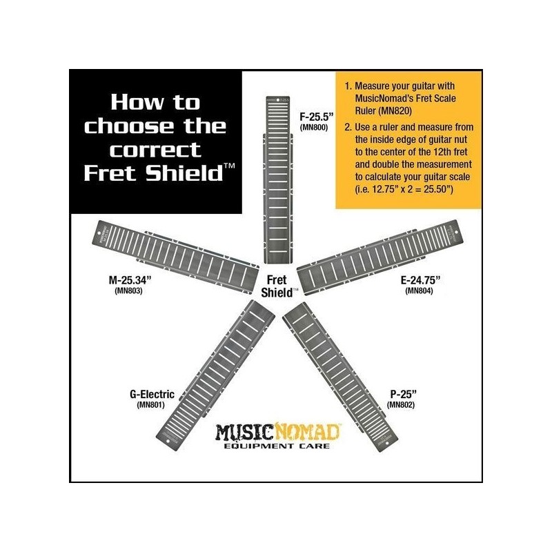 MAGA-MN804 Music Nomad MN804 Fretboard Protector Para Trastes Escala E-24.75"