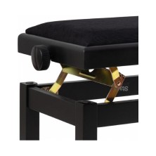 PB06GBKMVBK Stagg PB06G BKM VBK Banqueta piano Negra