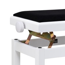 PB06GWHMVBK Stagg PB06G WHM VBK Banqueta de Piano Blanca / Negra