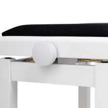 PB06GWHMVBK Stagg PB06G WHM VBK Banqueta de Piano Blanca / Negra