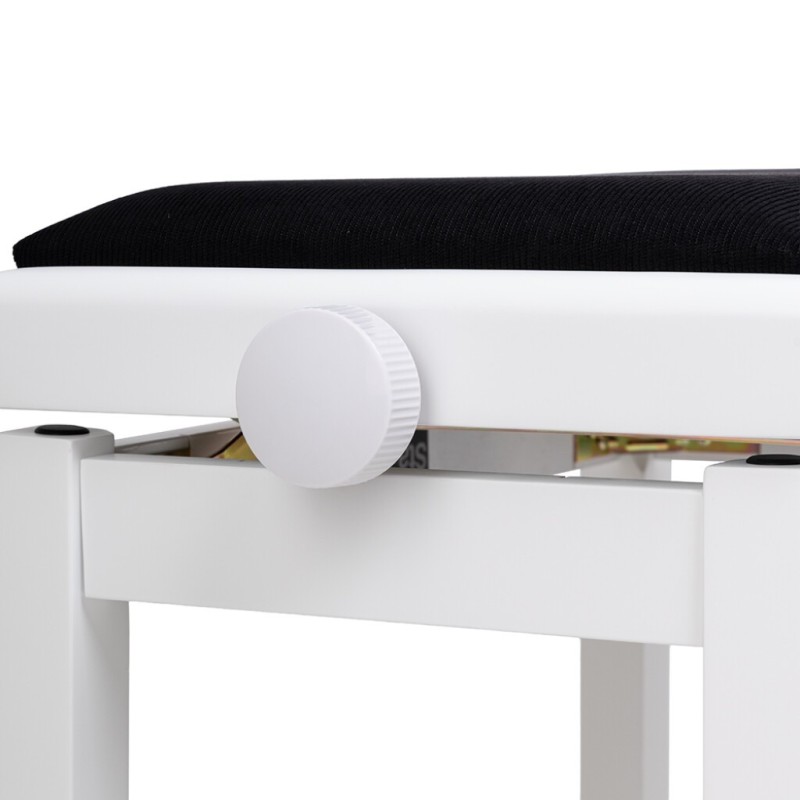PB06GWHMVBK Stagg PB06G WHM VBK Banqueta de Piano Blanca / Negra