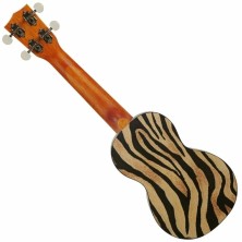 MA1ZE Mahalo MA1ZE Art II Series Zebra con funda Ukelele Soprano