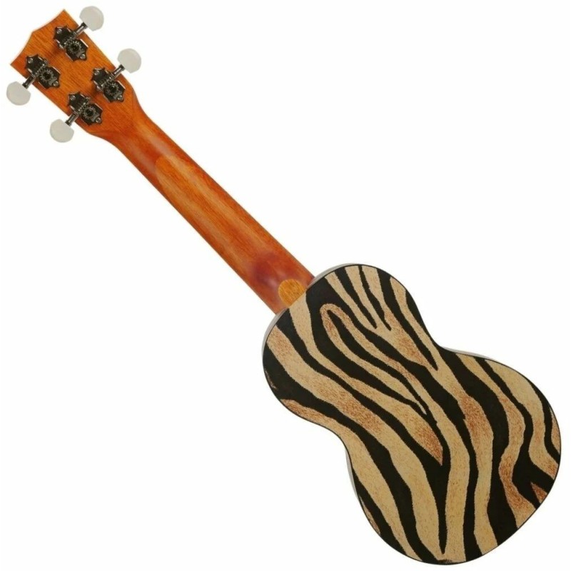 MA1ZE Mahalo MA1ZE Art II Series Zebra con funda Ukelele Soprano