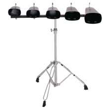 Jinbao JBCB05 Juego 5 cencerros metal con soporte