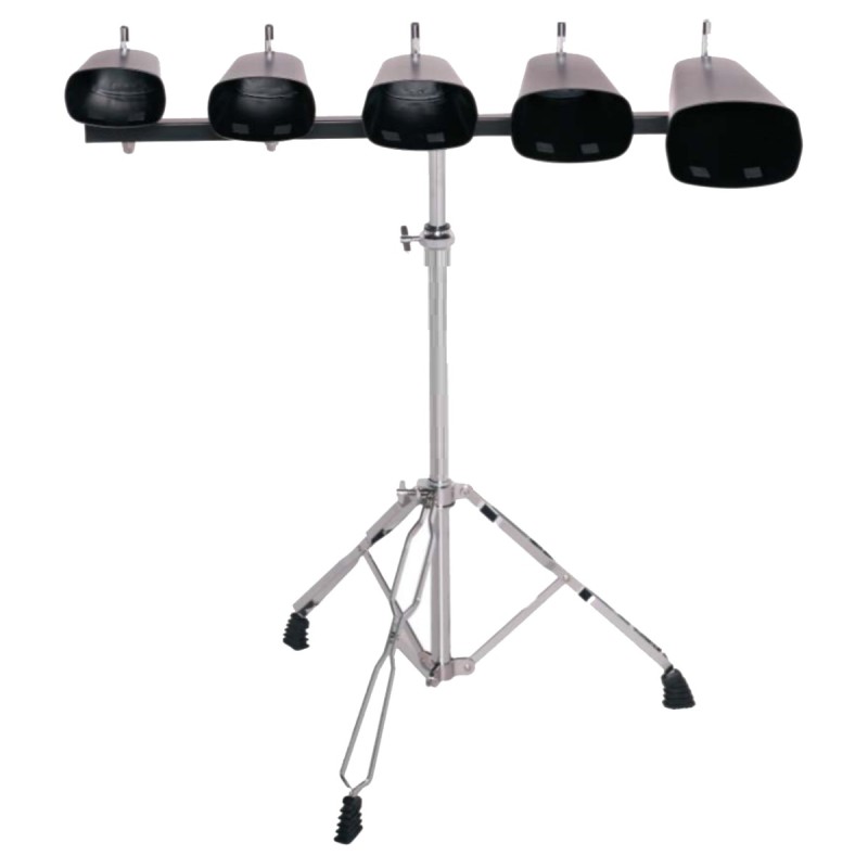 KELL-JBCB05 Jinbao JBCB05 Juego 5 cencerros metal con soporte