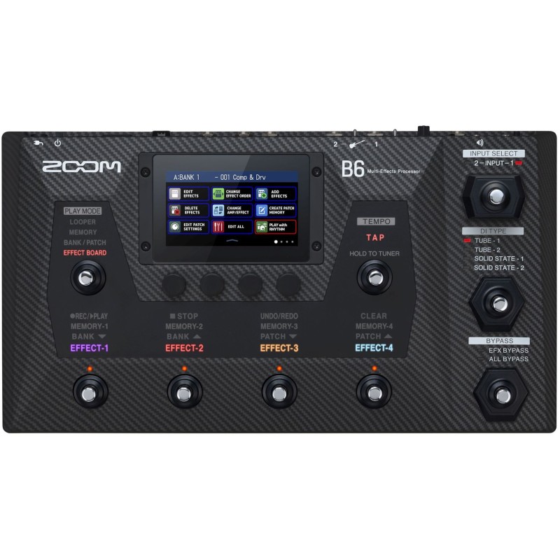 MOGA-9550302499017 Zoom B6 Pedalera Multiefectos para Bajo