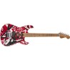 EVH Striped Series Frankie Red Black White Relic Guitarra Eléctrica