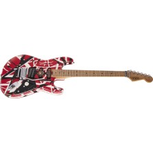 5107900503 EVH Striped Series Frankie Red/Black/White Relic Guitarra Eléctrica