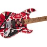 EVH Striped Series Frankie Red Black White Relic Guitarra Eléctrica