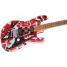 EVH Striped Series Frankie Red Black White Relic Guitarra Eléctrica