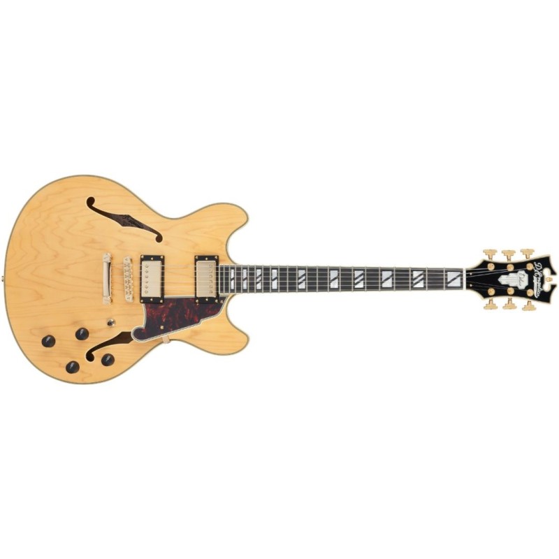 432-DAEDCARBGS D'Angelico Deluxe DC Amber Guitarra Eléctrica